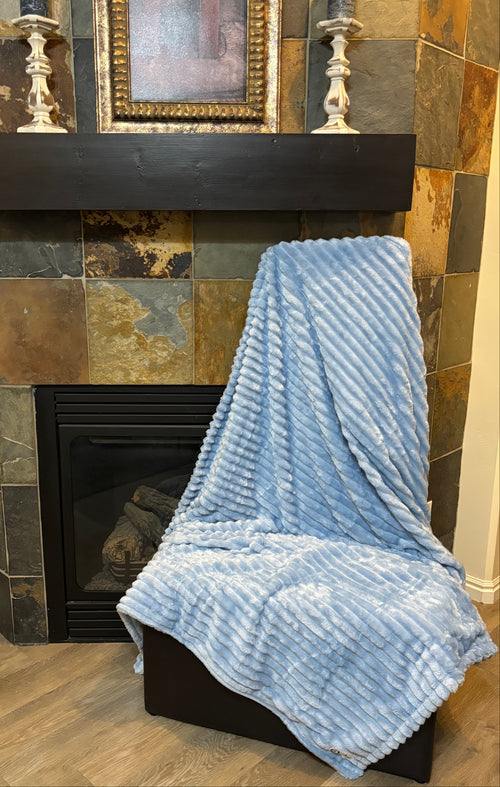 Snack & Snuggle™  Raschel Blanket - Available in 3 Colors